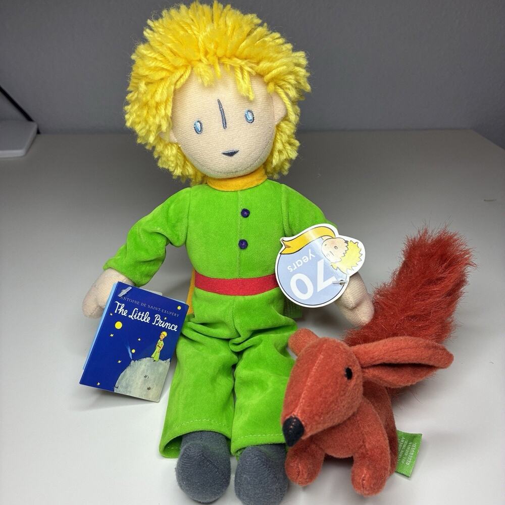 Yottoy The Little Prince and Fox Plush Doll 12” Stuffed Toy NWT
